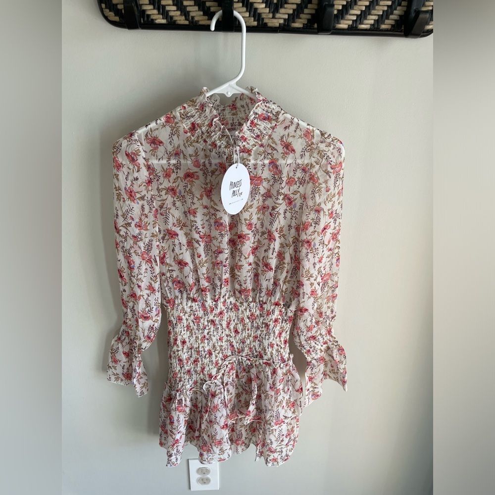 Princess Polly Guetta Mini Dress - Ditsy Floral - White/Pink - US Size 4 - NWT - Picture 10 of 14